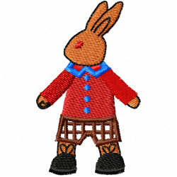 Rabbits Embroidery Design 6